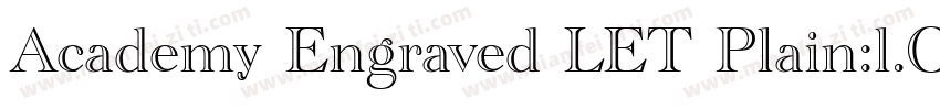 Academy Engraved LET Plain:l.O字体转换